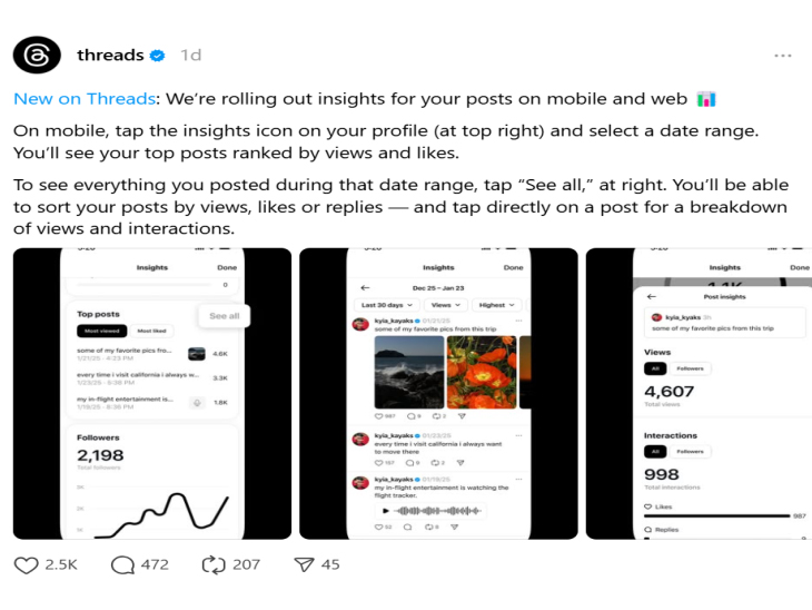 Threads now lets you schedule posts & track your insights