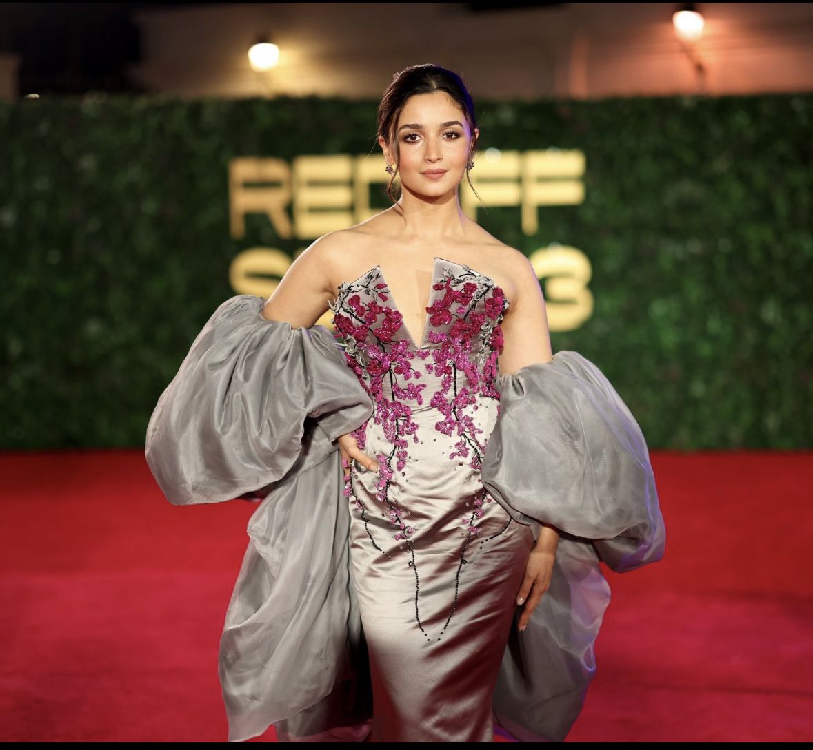 slim fit dress slacks Alia Bhatt in our Lavish Grey Velvet Badla Lehenga Set – Manish Malhotra main image 0