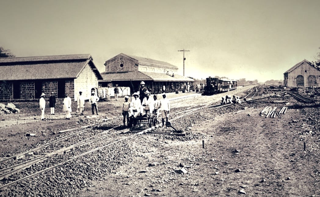 This rare 1875 photograph captures Indore’s railway station when the rail line between Indore and Mhow had been fully laid. The first trial run on this route was conducted on January 1, 1875. (All Photos courtesy: Zafar Ansari Museum of Indore)