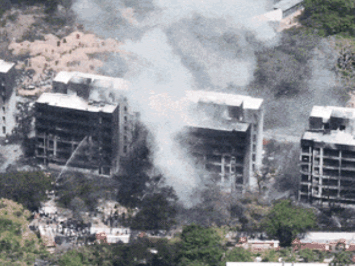 Drone captures Medical Hostel Campus after Ahmedabad crash: All four  buildings ruined, debris scattered 400 meters from impact site; 265 bodies  recovered - Gujarat News | Bhaskar English