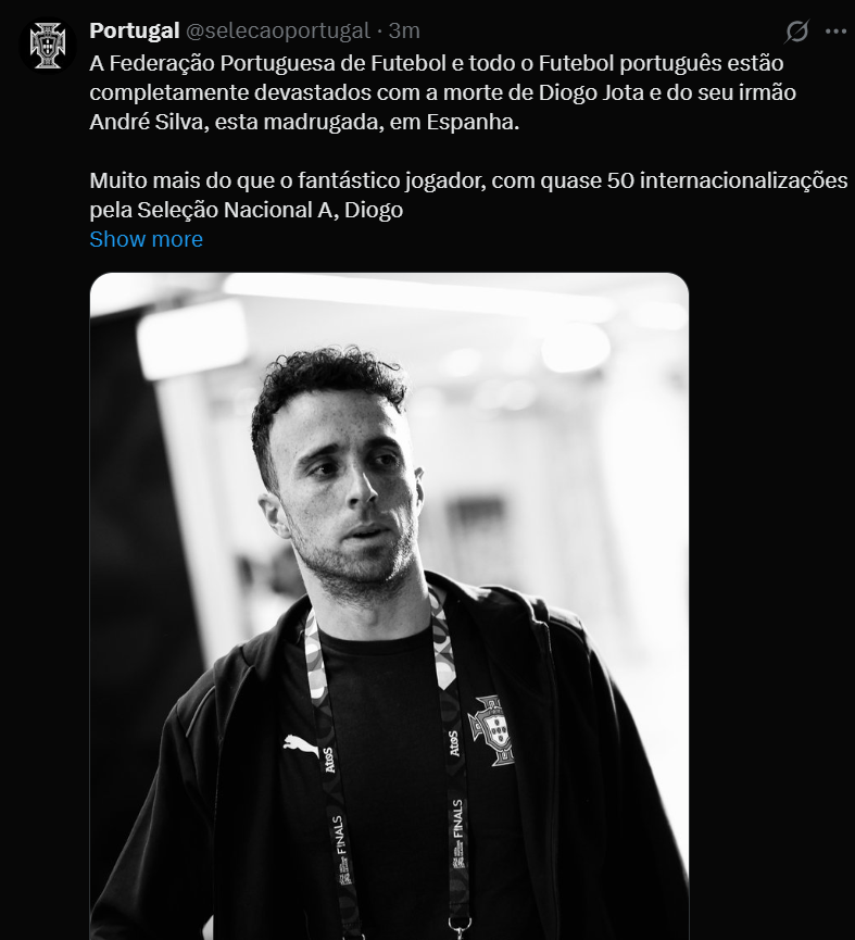 Liverpool forward Diogo Jota dies aged 28 after car crash: Portuguese  footballer got married 10 days ago, his brother Andre Silva also passed  away | Bhaskar English