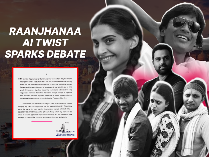 Dhanush objects to AI-version of Raanjhanaa explained.
