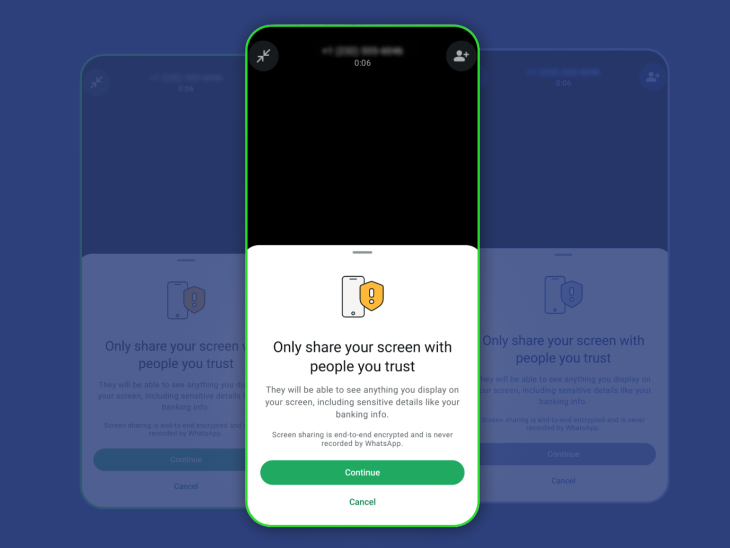 Scammed Screen WhatsApp adds new safety alert to prevent screen-sharing scams