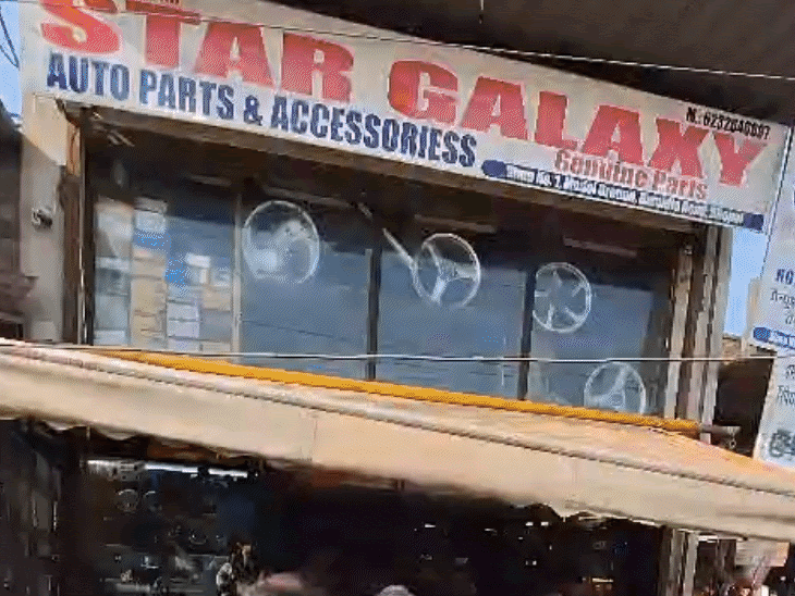 Modified exhaust pipes being sold brazenly at Star Galaxy Accessories shop at Bhopal's Hamidia Road