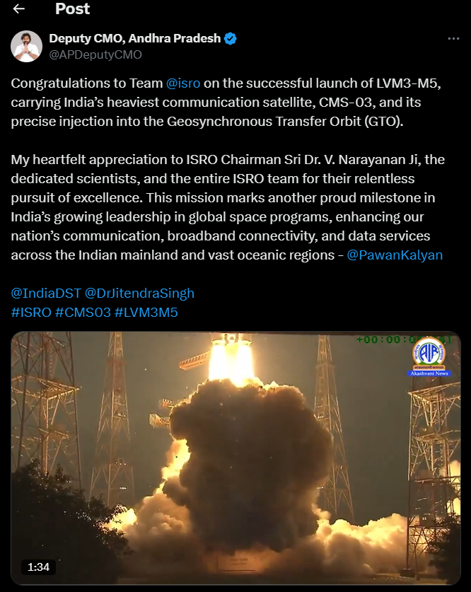 ISRO to launch heaviest communication satellite today; Weight estimates ...