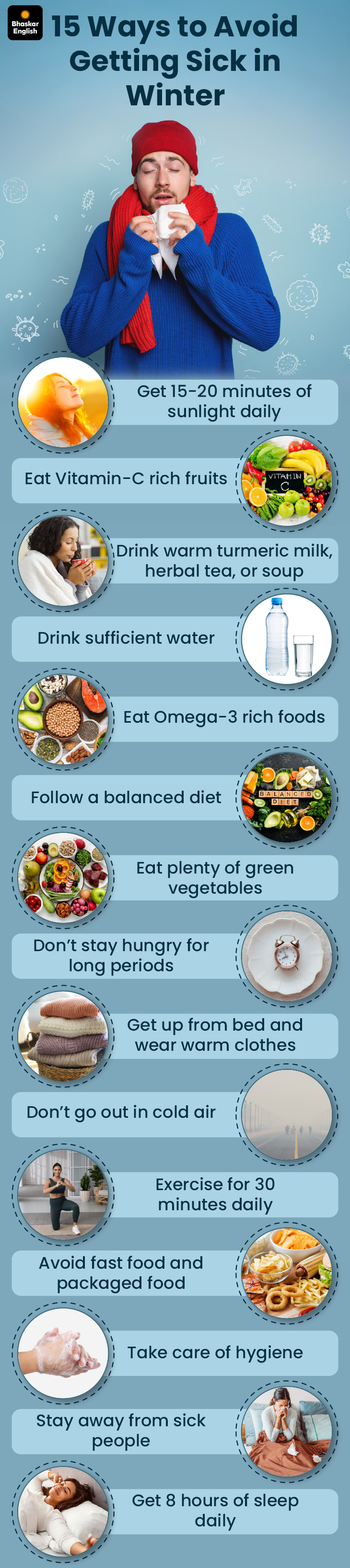 Winter increases the risk of 10 diseases