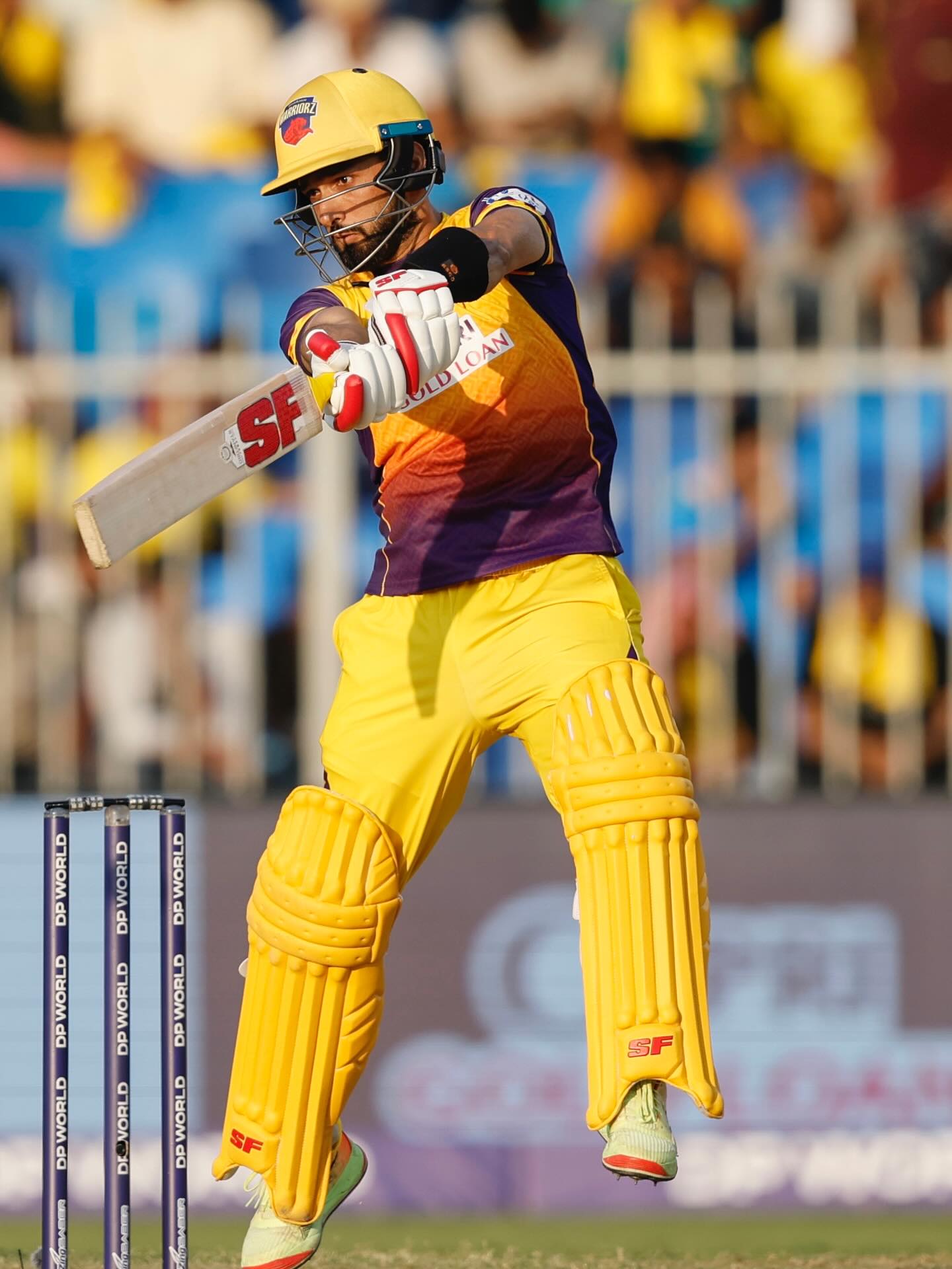 Sikandar Raza in action for Sharjah Warriors in ILT20 this season.