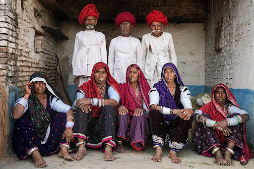 A representative image of people inhabiting remote areas around the Aravalli Hills.