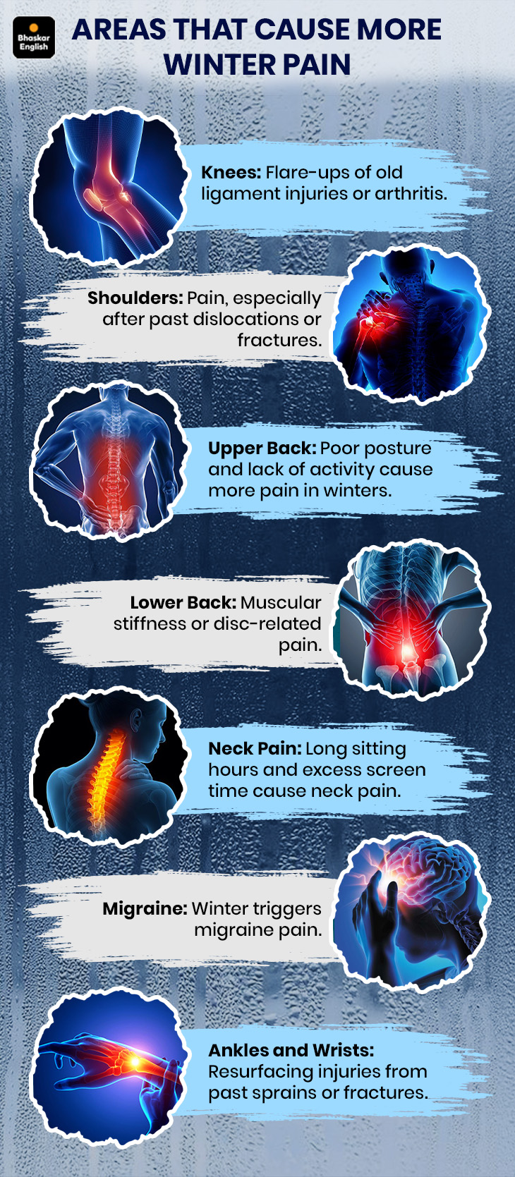 Old injury pain triggering up in winter?