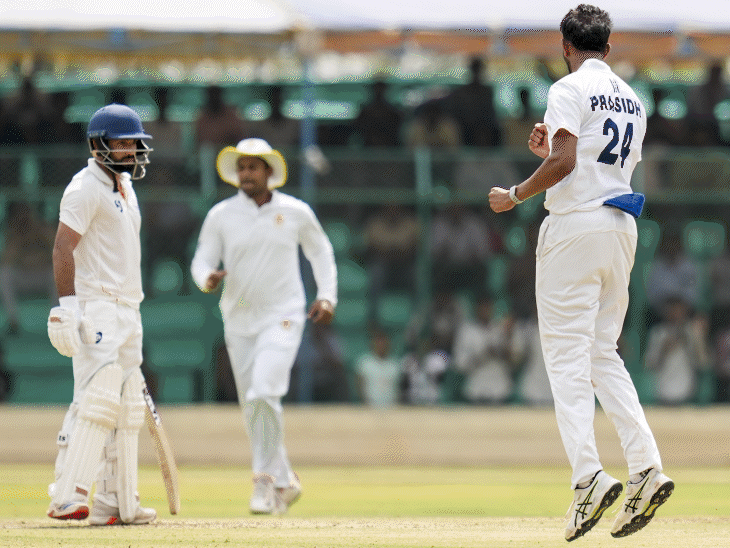 Shubham Pundir's ton drives J&K to 243/2 in Ranji Trophy-final: Yawer Hassan slams fifty, Prasidh Krishna lone wicket-taker for K'taka