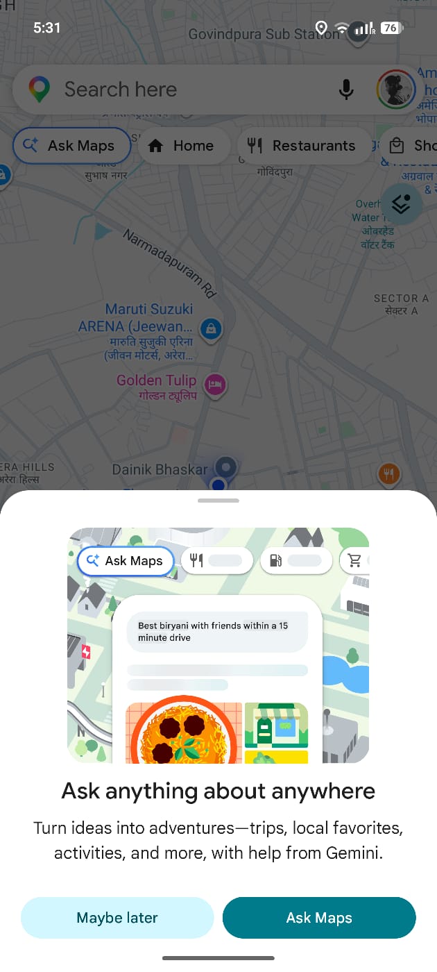 Google Maps Ask Maps Feature Launch in India | AI Upgrade