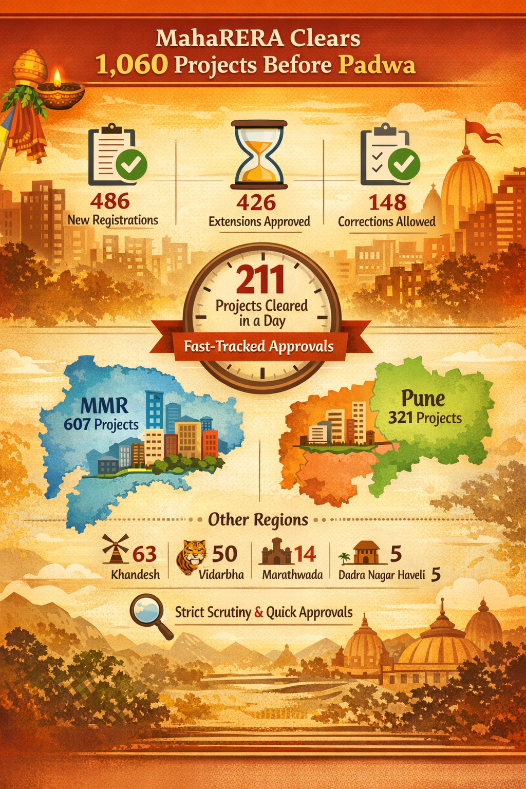 Mumbai Pune Housing Projects Approved Ahead of Padwa Launches