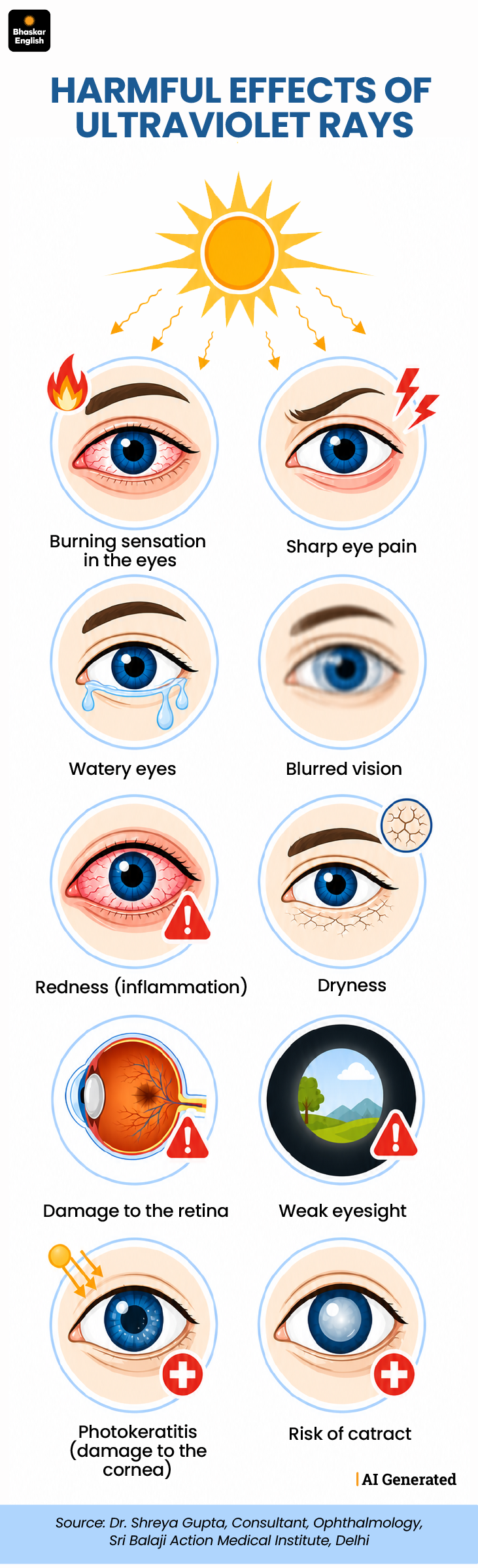 UV Ray Eye Harm: 10 Dangers & 8 Sunglasses Buying Tips