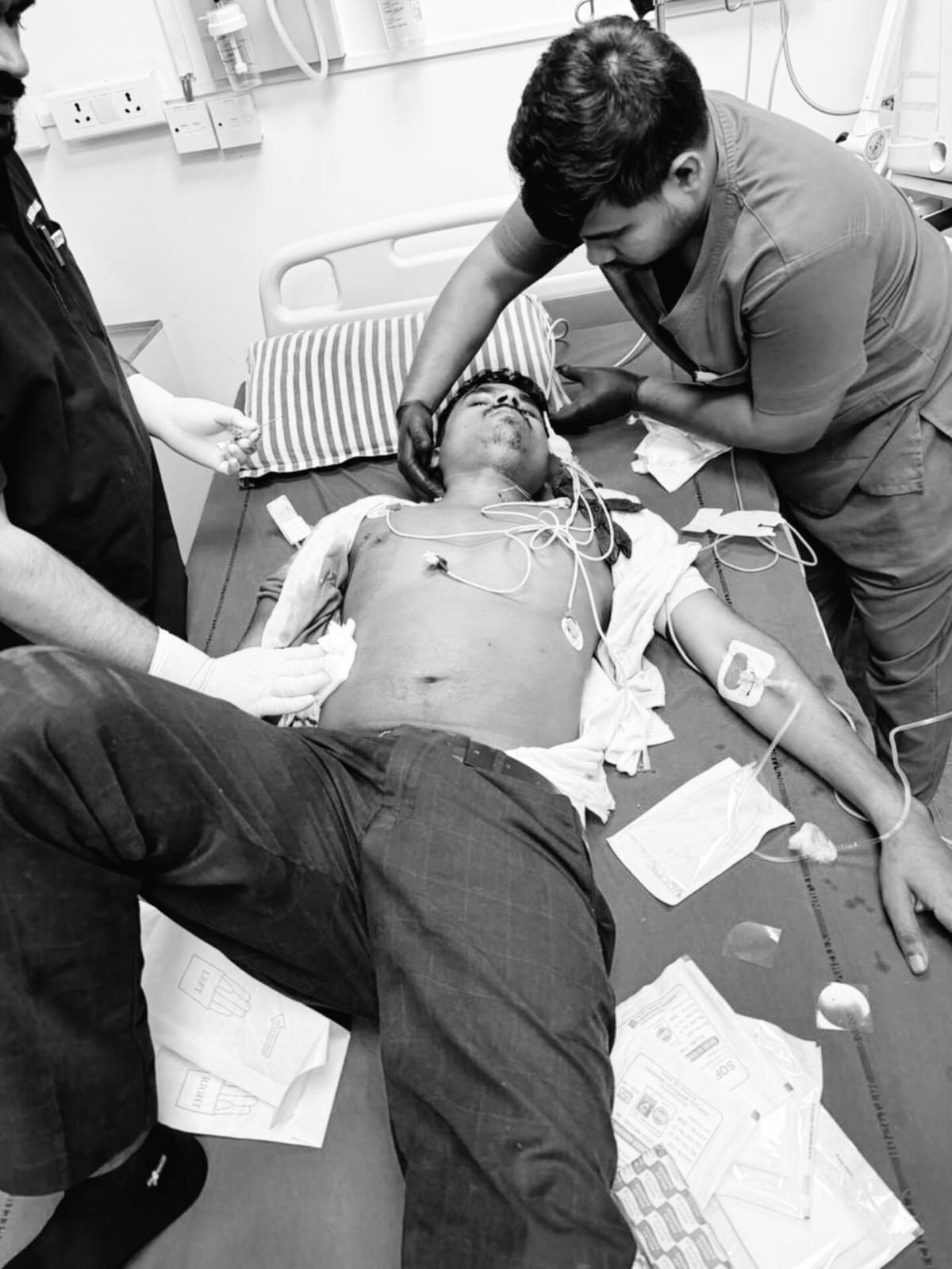 The driver was taken to SSKM Hospital for treatment