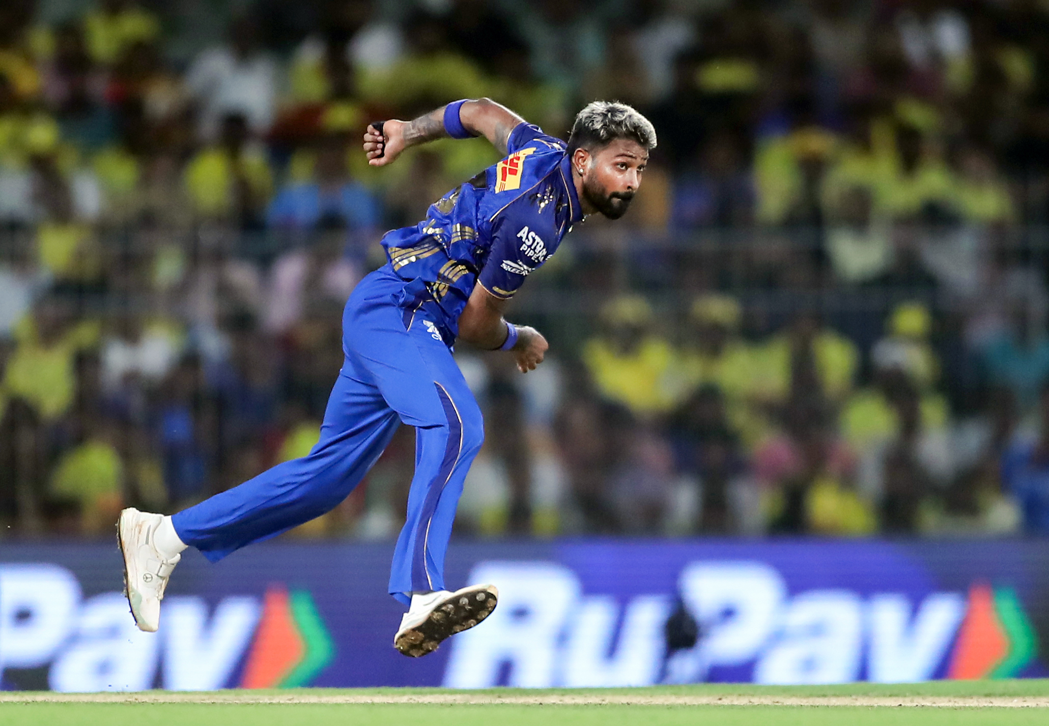 Hardik Pandya in action. (Photo Credit: PTI)