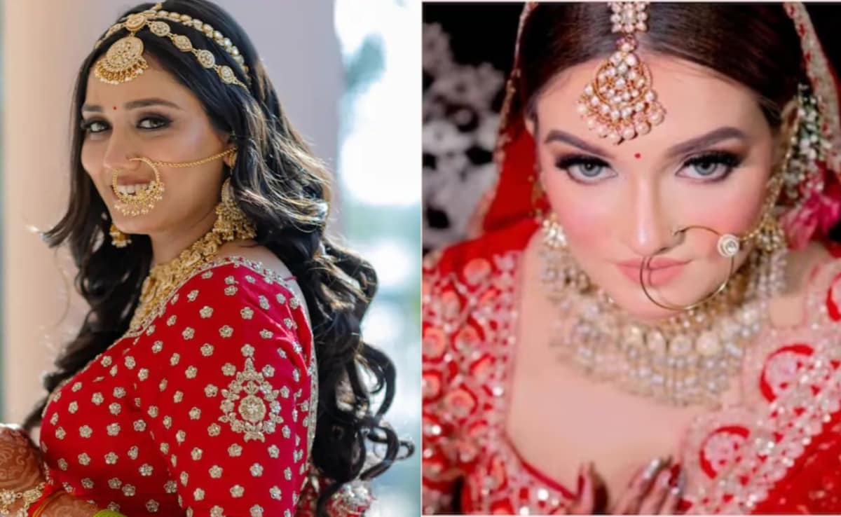 Left: Twisha Sharma, 33, from Noida, was found dead at her matrimonial home in Bhopal’s Katara Hills area. Right: Deepika Nagar, 26, from Greater Noida, died after falling from the third floor of her in-laws’ house in Greater Noida.