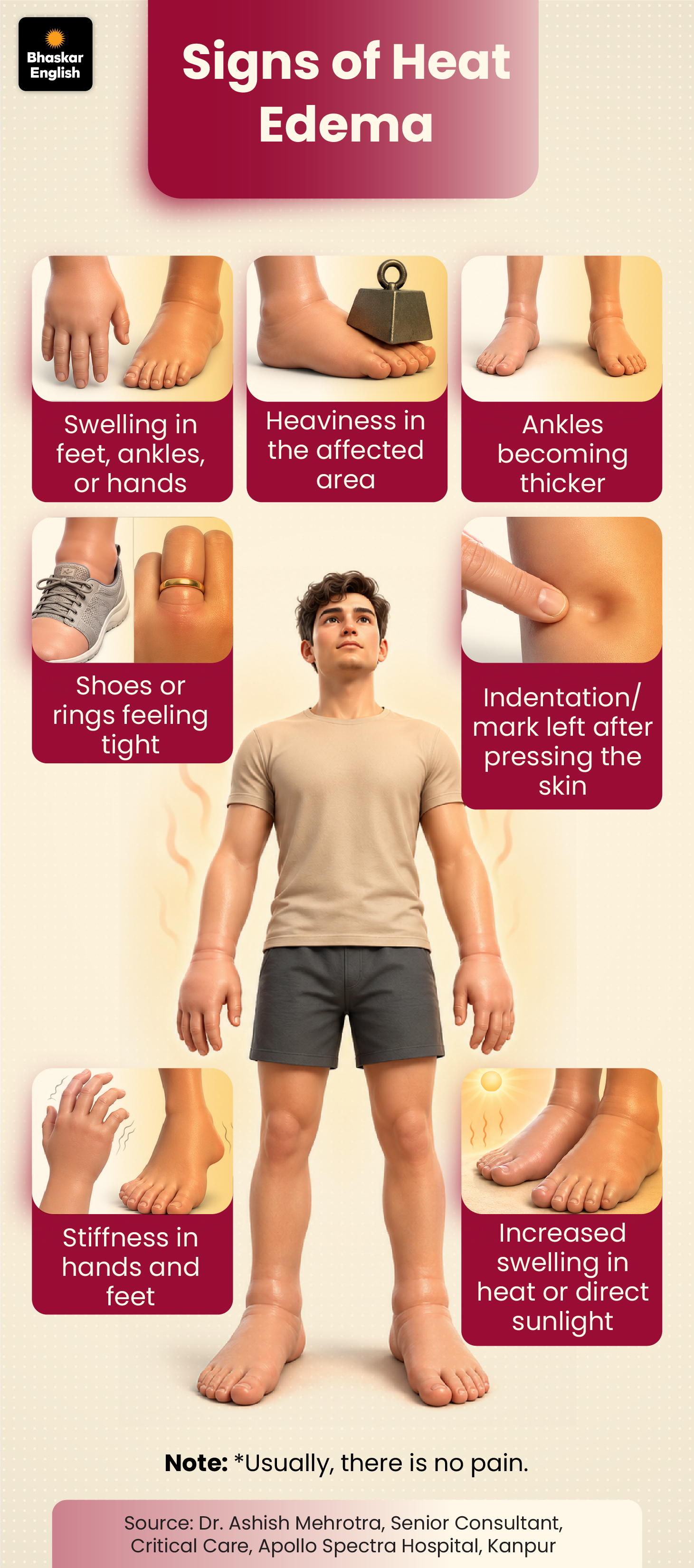 Dayspring Edema Heat Edema Symptoms | Summer Swelling Risks & Precautions