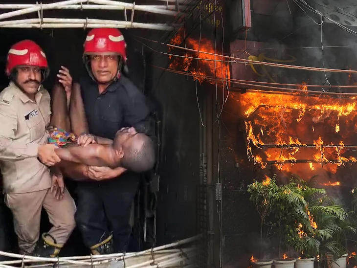 The building in the Malviya Nagar area which caught fire allegedly operated as a bed-and-breakfast catering to patients and relatives of those receiving treatment at a nearby private hospital.
