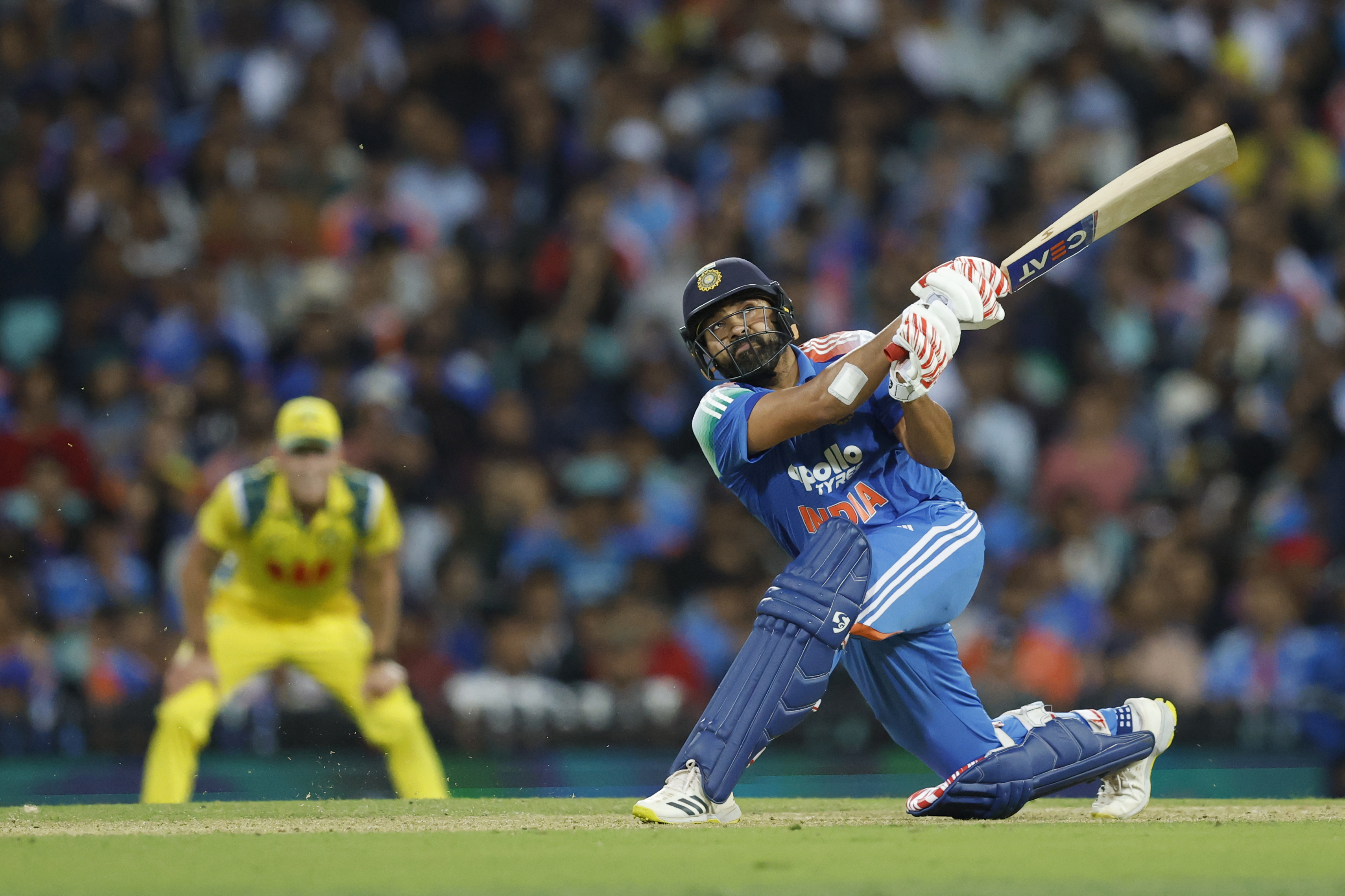 Rohit Sharma in action against Australia. (Photo Credit: PTI)