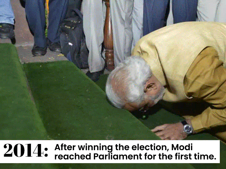 When Narendra Modi entered Parliament for the first time in 2014, he bowed and touched his forehead to the steps of Parliament. In 2019, he paid respects to the Constitution. In 2024, he held the Constitution in his hands and touched it to his forehead as a mark of reverence.