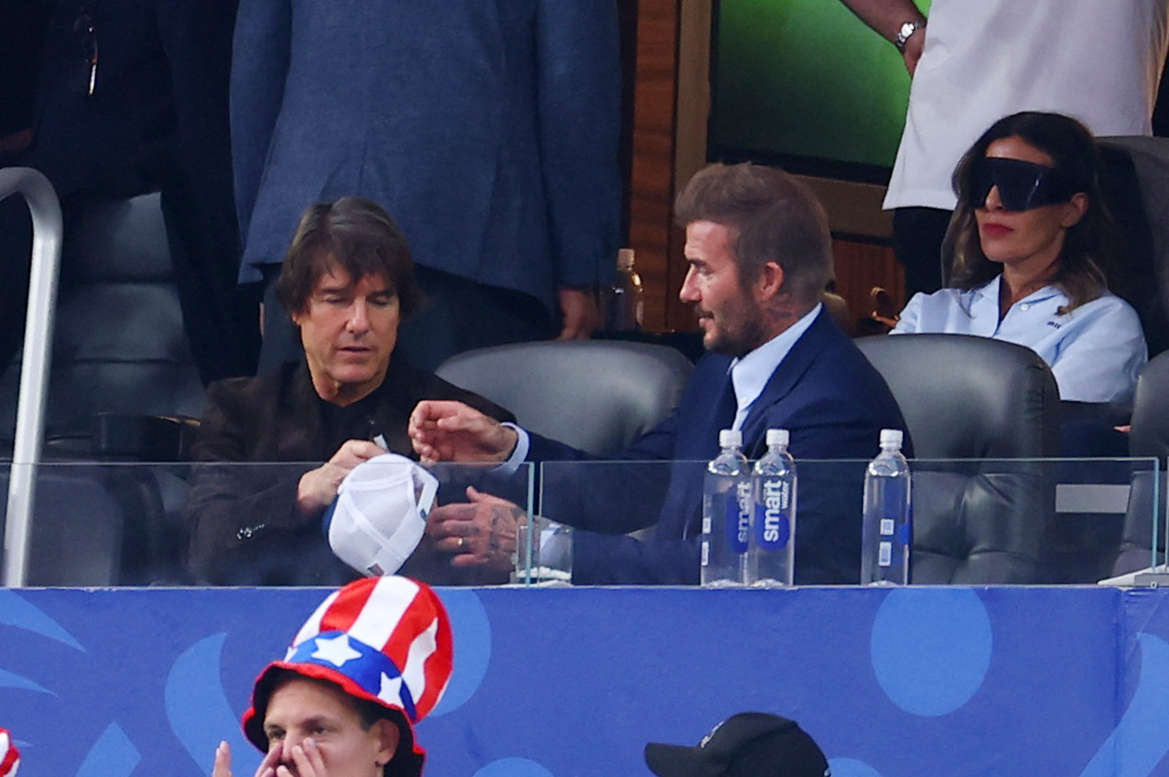 Hollywood star Tom Cruise and football legend David Beckham were spotted in the stands during USA vs Paraguay match (Credits: Reuters)