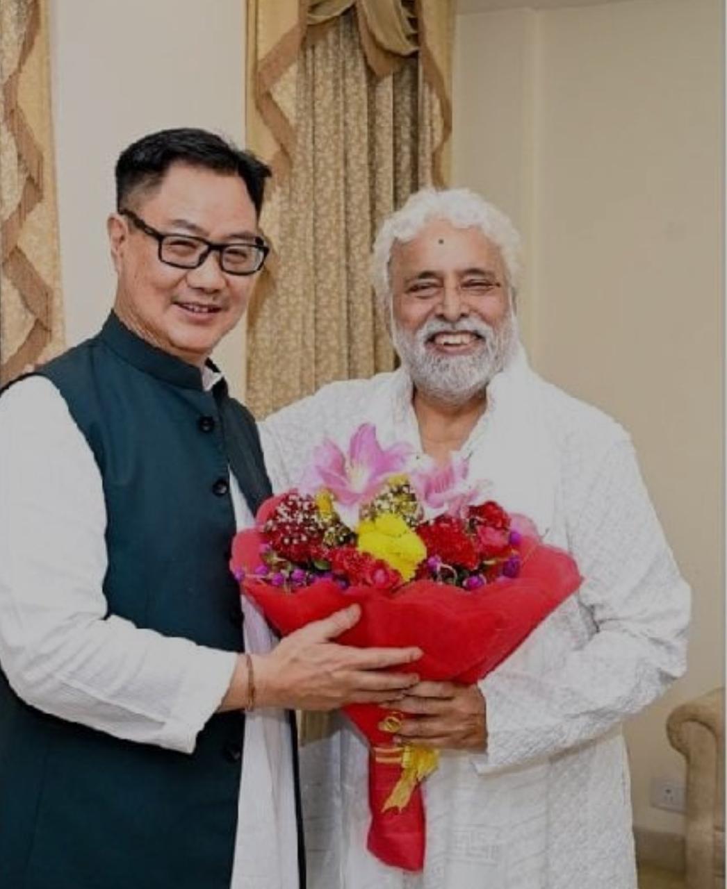 सुदीप बंद्योपाध्याय ने शनिवार को नई दिल्ली में केंद्रीय संसदीय कार्य मंत्री किरण रिजिजू से मुलाकात की।