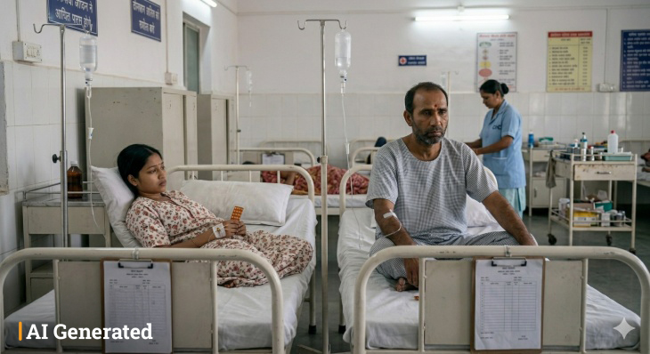 दोनों को पंधाना के सिविल अस्पताल में भर्ती कराया गया, जहां इलाज के दौरान बच्ची की मौत हो गई.
