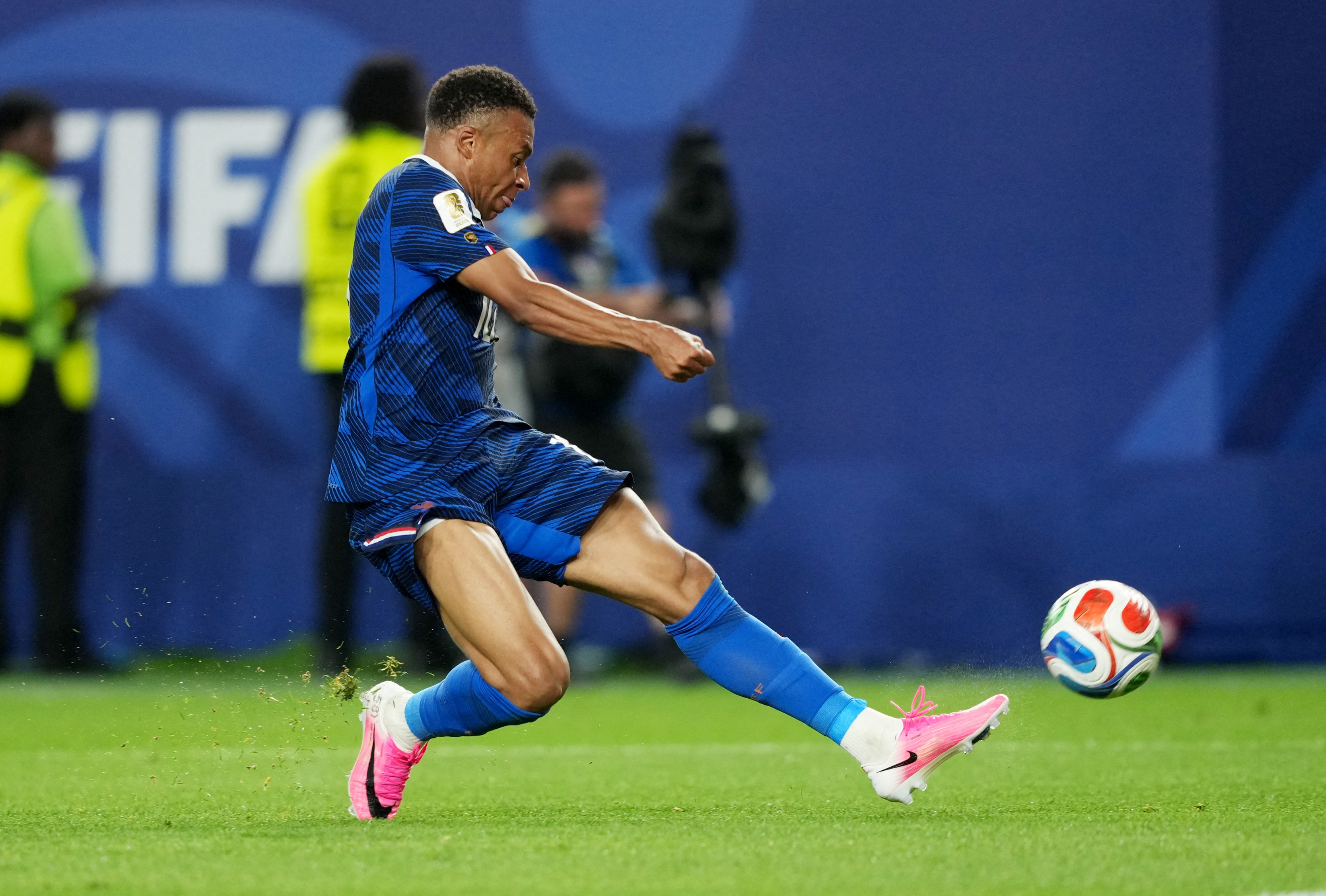 Kylian Mbappé in action during the France vs Iraq match (Credits: Reuters)