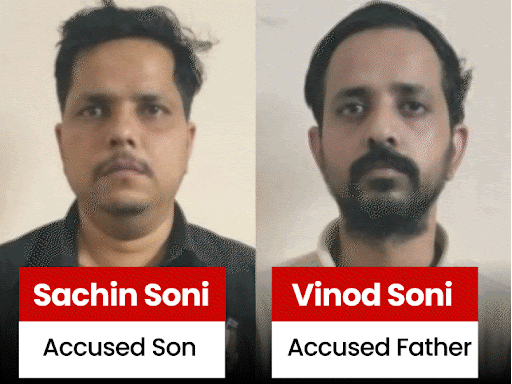 आरोपी पिता-पुत्र सचिन और विनोद सोनी से सोने के आभूषण बरामद कर लिए गए हैं। - भास्कर इंग्लिश