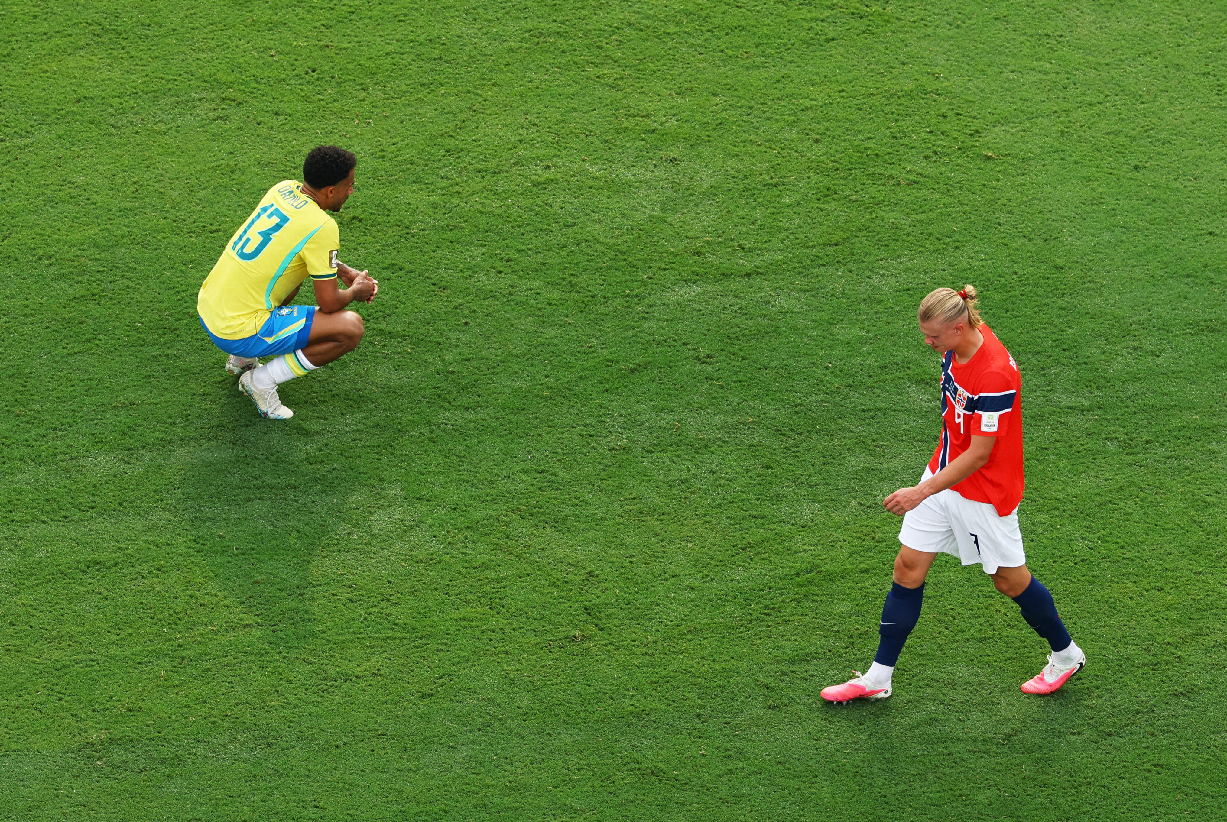 Neymar sitting stunned on the ground as Brazil bowed out of FIFA World Cup 2026 (Credits: Reuters)