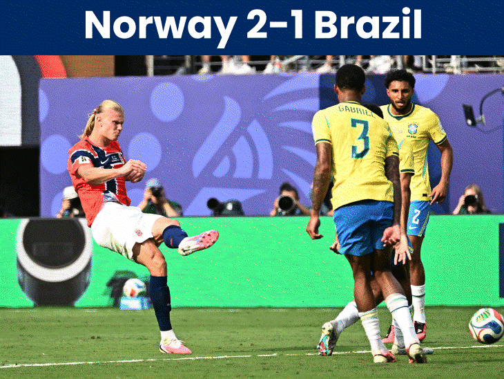 Haaland Brace Scripts History for Norway; Neymars Effort In Vain ...