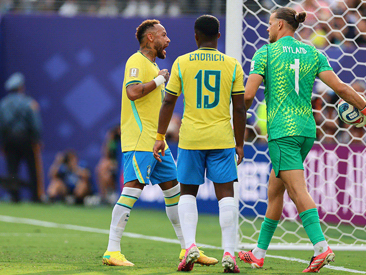Neymar's heated exchange with Norway goalkeeper Nyland (Credits: Reuters)