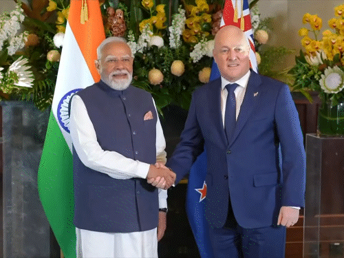 पीएम मोदी ने न्यूजीलैंड के पीएम के साथ द्विपक्षीय बैठक की. - भास्कर इंग्लिश