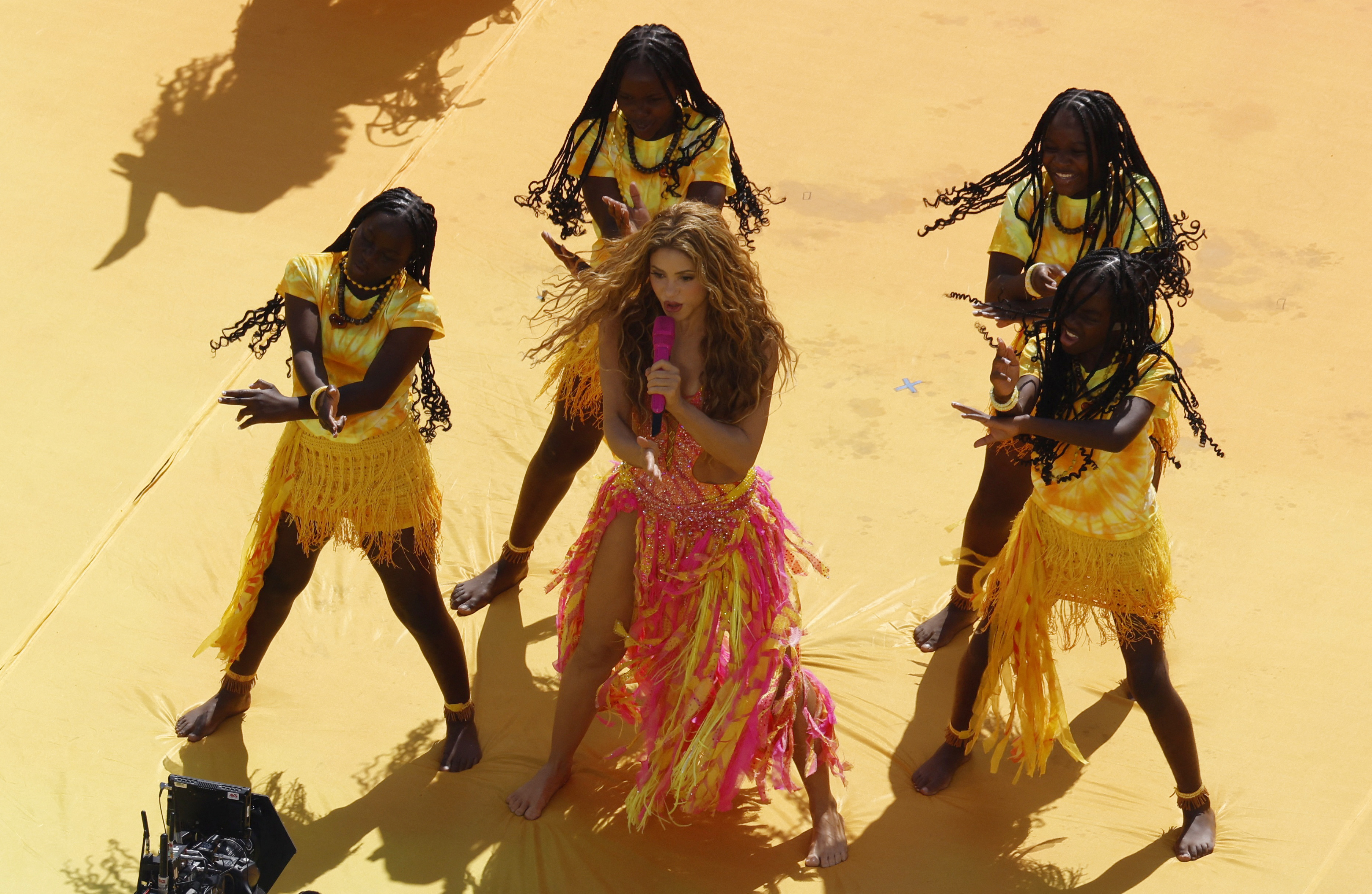 Shakira performing at FIFA WC final half-time show (Credits: Reuters)