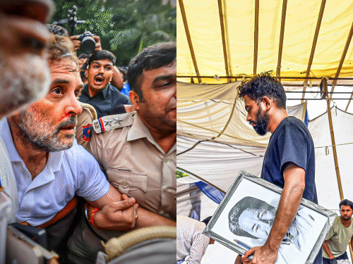 Rahul Gandhi Protest Delhi | Modi Residence Dharna & Congress Controversy