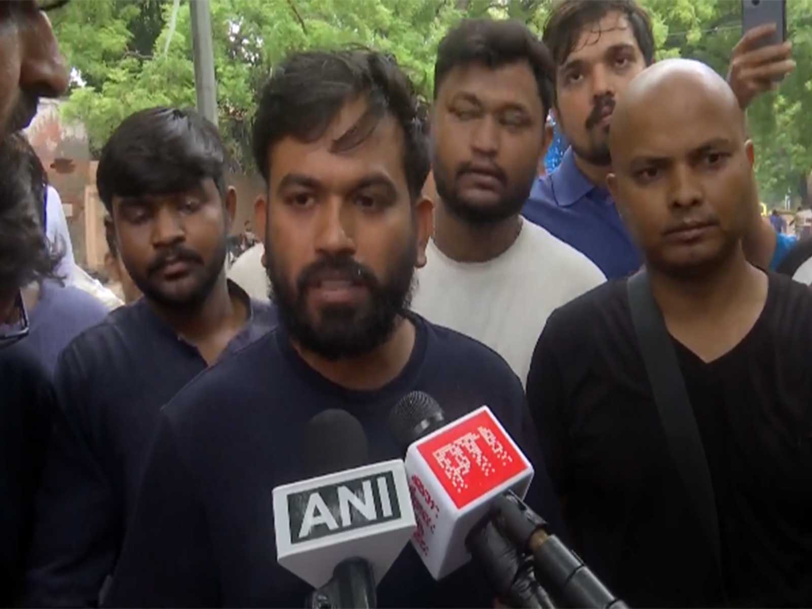 'Our sit-in protest at Jantar Mantar will continue until Dharmendra Pradhan resigns,' says Dipke after the second round of Centre-CJP talks on 24 July. / Credits: ANI