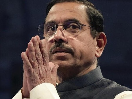 Pralhad Venkatesh Joshi, aged 63, has been appointed the new Union Education Minister. [Photo credits: PTI] - Bhaskar English
