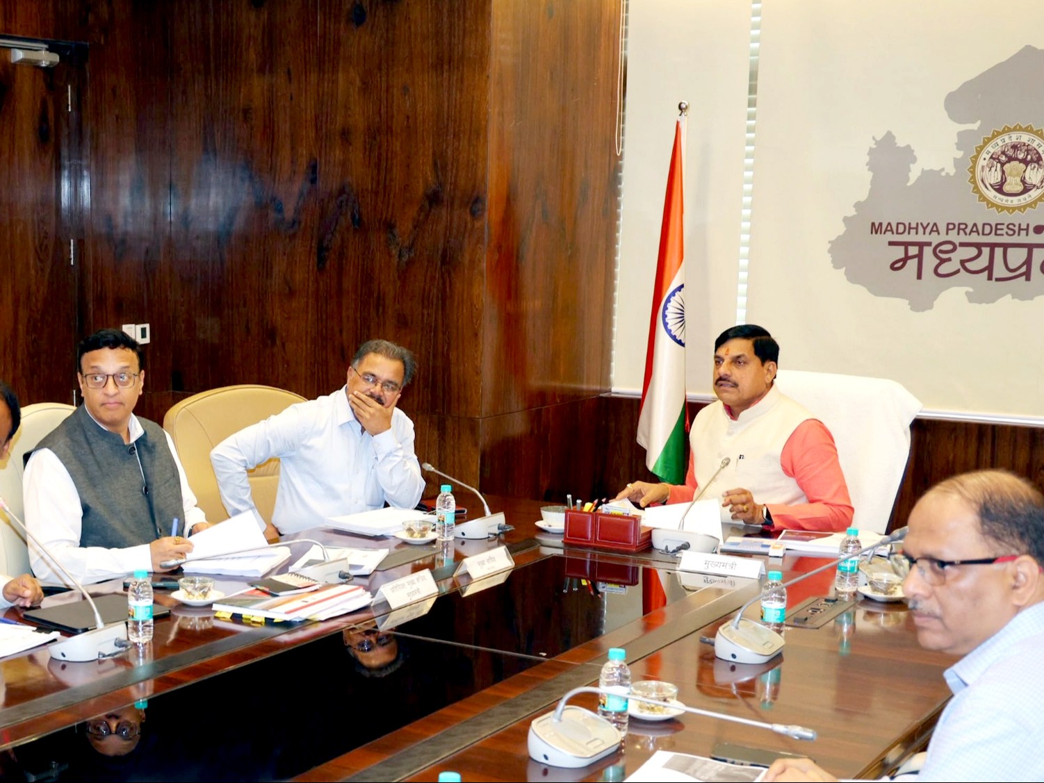 Chief Minister Dr. Mohan Yadav held a review meeting of the Madhya Pradesh State Tourism Development Corporation on Tuesday. - Bhaskar English