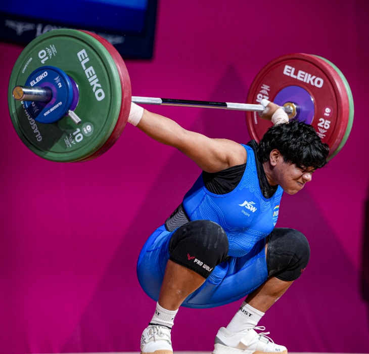 संजना CWG 2026 में वेटलिफ्टिंग के अपने सभी प्रयासों में विफल रहीं