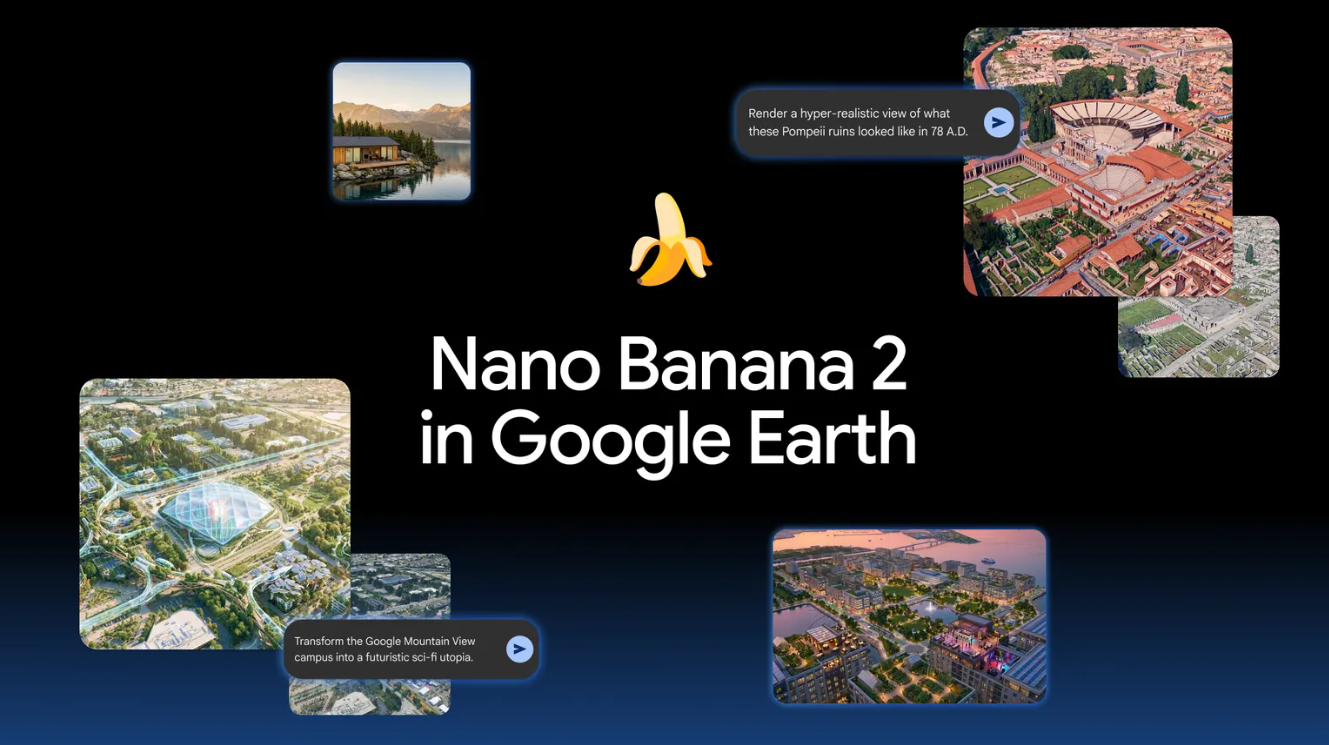 Google Earth AI tool interface and misinformation warning