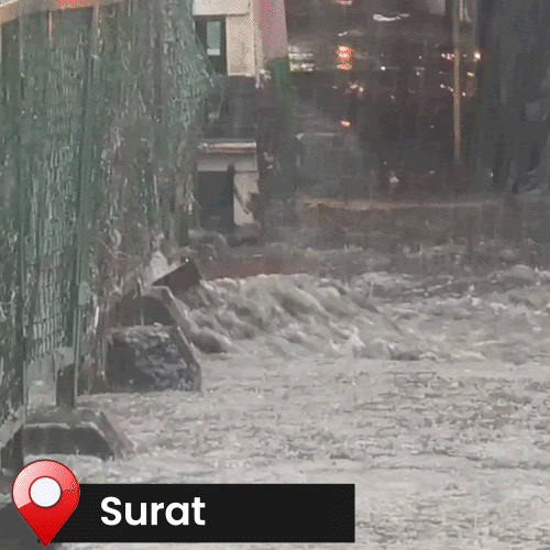 Vehicle drivers stranded due to waterlogging in Suryapur Garnala.