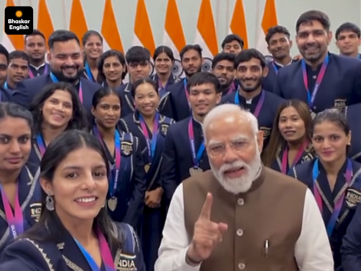 PM Modi met India's Commonwealth Games 2026 medal winners at his residence (Photo: PTI)