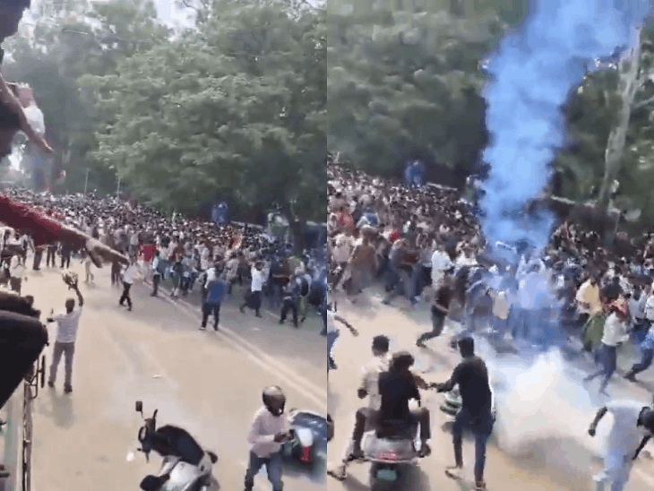 The video re-shared by Prakash Raj shows chaos erupting. - Bhaskar English