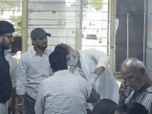 Excise officials went to the hospital for a medical examination after the incident