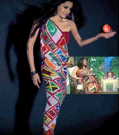 Bedi subsequently changed the sari and apologised on air, saying the use of the flag was inadvertent and that she had no intention of disrespecting it.