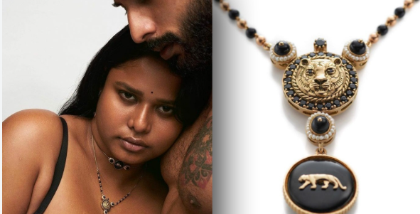 The campaign included bold imagery that some viewers considered inappropriate for a piece of jewellery traditionally associated with marriage.