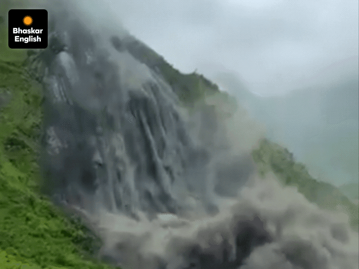 Nepal disaster alert: Heavy landslide partially blocks Nepal’s Chaulani River; authorities alert low-lying areas amid disaster fears.