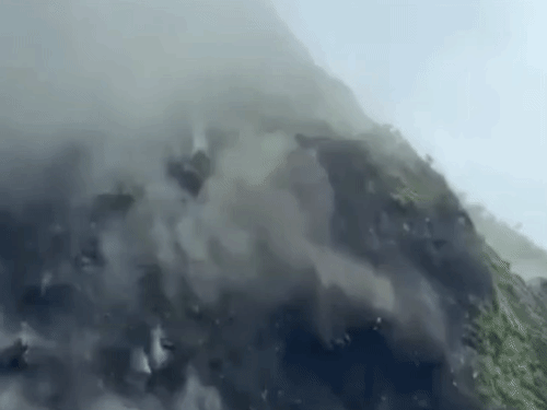 A massive landslide occurred in Nepal's Darchula district on Friday.