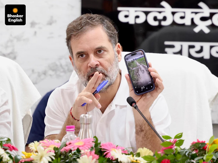 When roads become question: Rahul Gandhi shows pothole photos, questions PWD officials over poor roads in Raebareli.