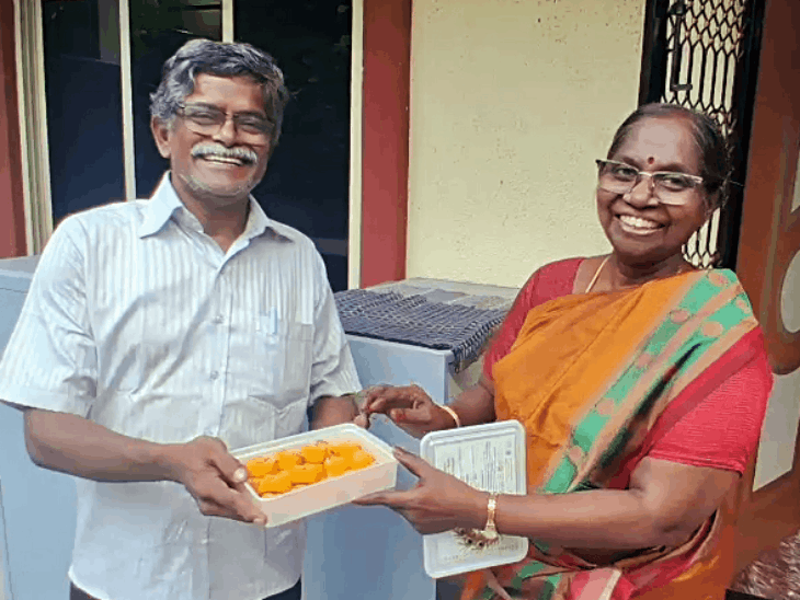 Celebrations at Elavenil Valarivan's family after her success at Asian Games 2026 (Credits: ANI)